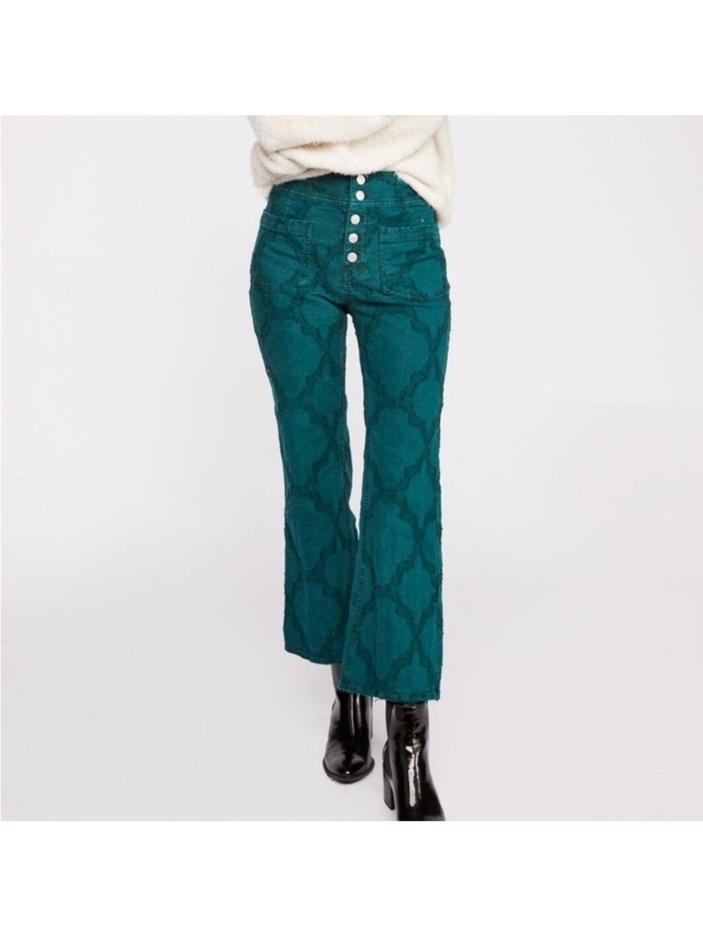 We The Free Liv Printed Flared Jeans
